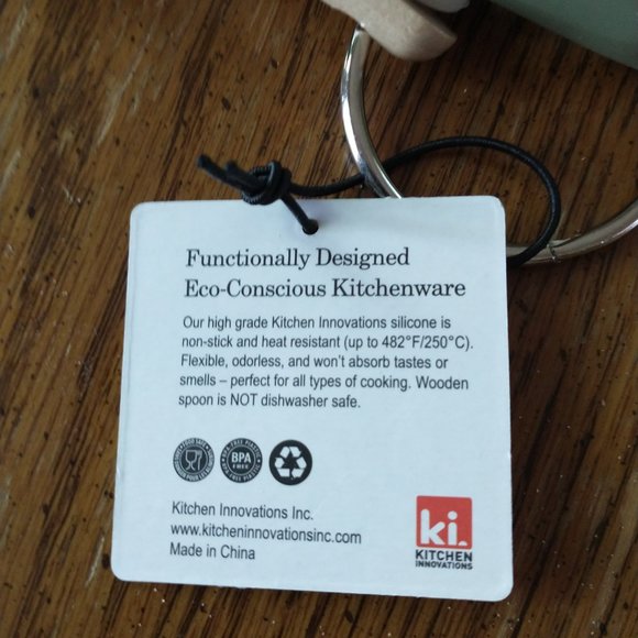 NWT Kitchen Innovations Silicone and Beechwood Measuring Spoons - Picture 3 of 3